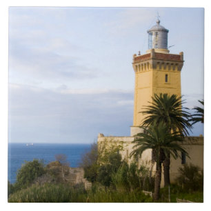 Tangier Morocco lighthouse at Cap Spartel Tile