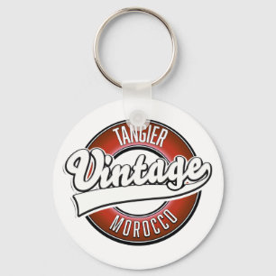Tangier morocco vintage logo keychain