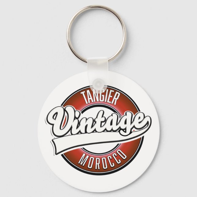 Tangier morocco vintage logo keychain (Front)