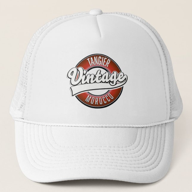 Tangier morocco vintage logo trucker hat (Front)