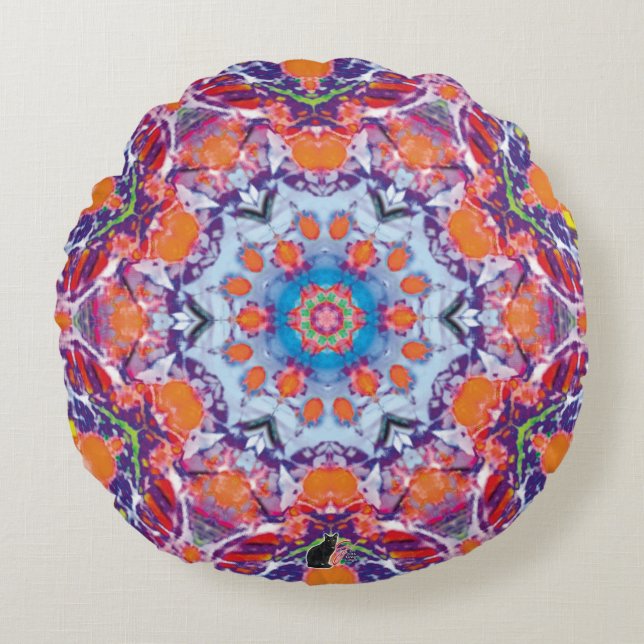 Tangiers Kaleidoscope  Round Pillow (Front)
