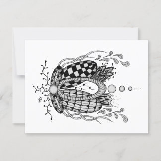 Tangle Art: Floral Design, Ovals Postcard