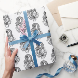 Tangle Art: Florales Motiv - Rolle  Wrapping Paper