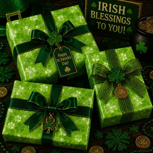 Tangle of Clovers Wrapping Paper Sheet (Creator Uploaded)