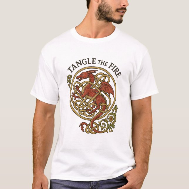Tangle The Fire Celtic Knot Emblem T-Shirt (Front)