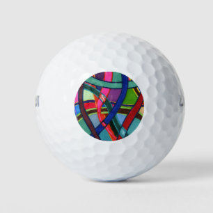 "Tangled" Abstract Art Custom Wilson Golf Balls