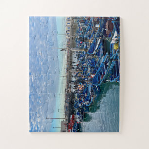 Tangled Blue Dreams – Fishing Boats of Essaouira Jigsaw Puzzle