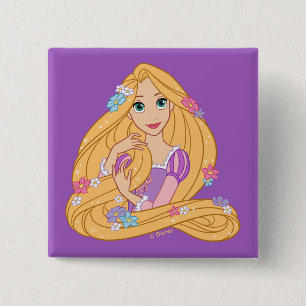 Tangled in Bloom 2 Inch Square Button