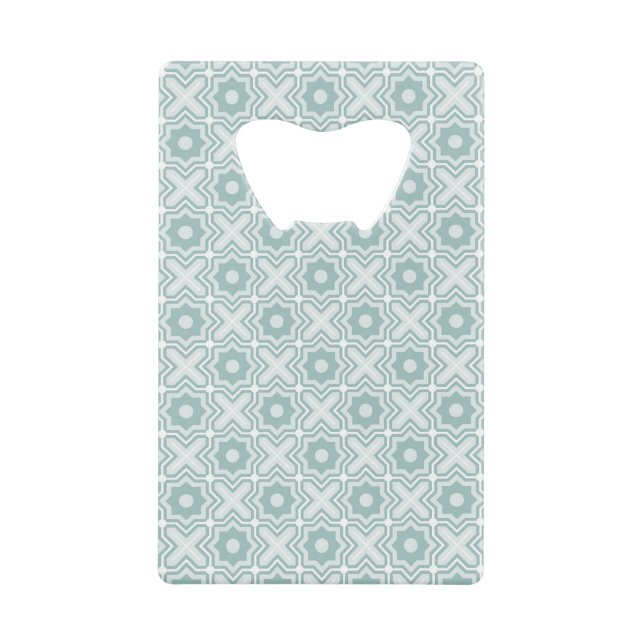 Tangled Lattice Pattern Credit Card Bottle Opener (Front)