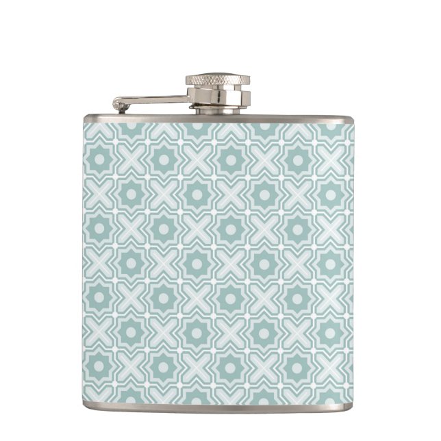 Tangled Lattice Pattern Hip Flask (Front)