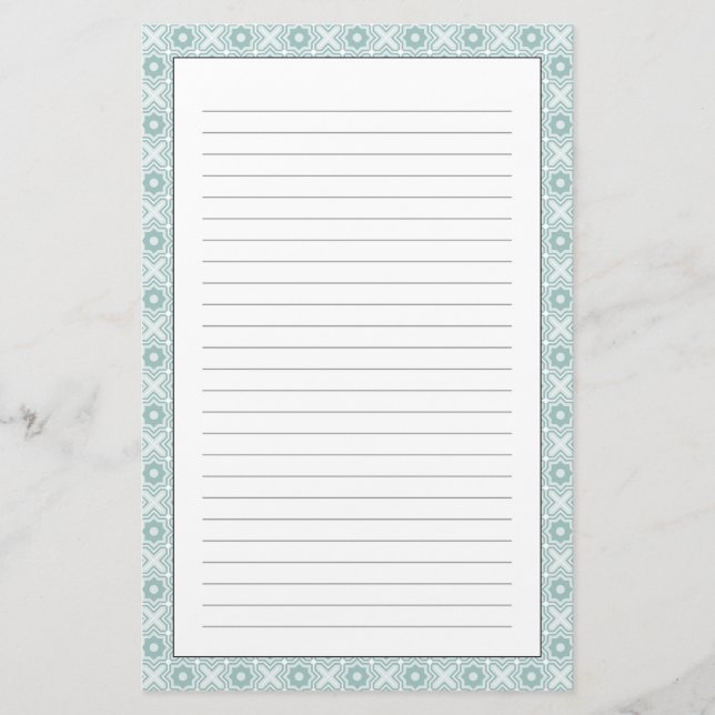 Tangled Lattice Pattern Stationery (Front)
