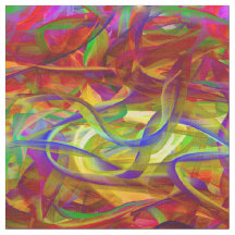 TANGLED ORGANZA SILK RIBBONS MULTICOLOR ORANGE RED