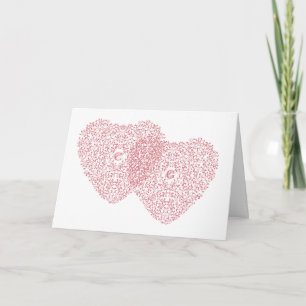 Tangled Pink Hearts Card