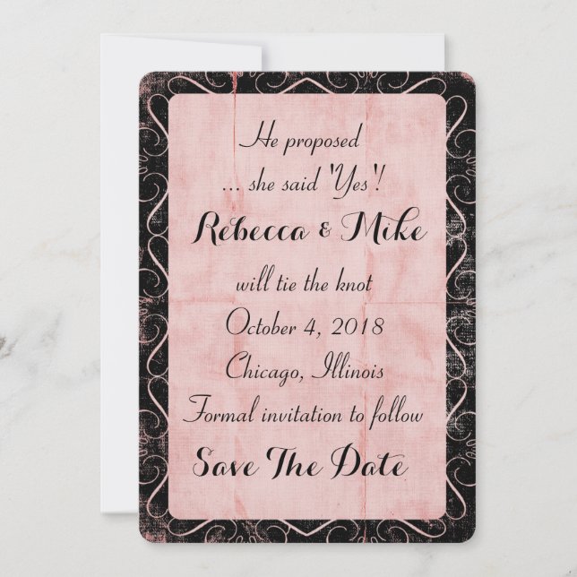 Tangled Pink Save the Date (Front)