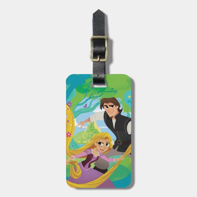 Tangled | Rapunzel & Eugene Luggage Tag (Front Vertical)