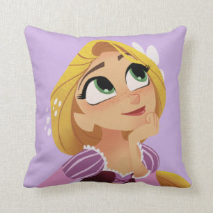 Tangled   Rapunzel - Never Give Up On Your Dreams Throw Pillow