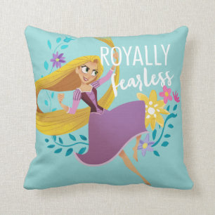 Tangled   Rapunzel - Royally Fearless Throw Pillow