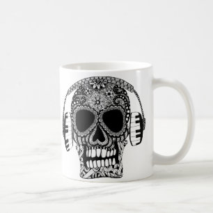 Tangled Skull with Headphones Mug