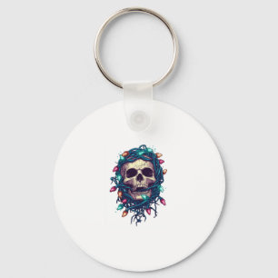 Tangled Skullmas � Funny Xmas Skeleton Keychain