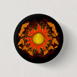 Tangled Sun 1 Inch Round Button