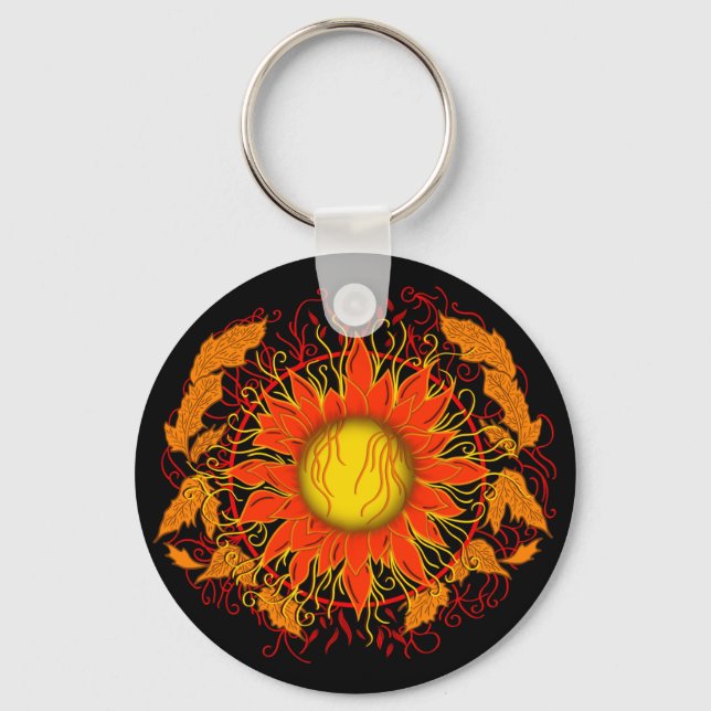 Tangled Sun Keychain (Front)