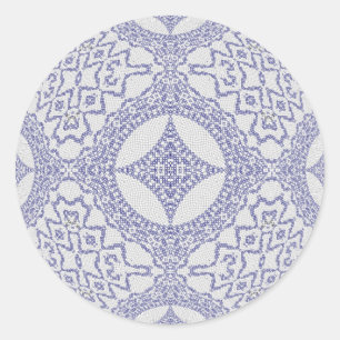 Tangled Tiles Classic Round Sticker