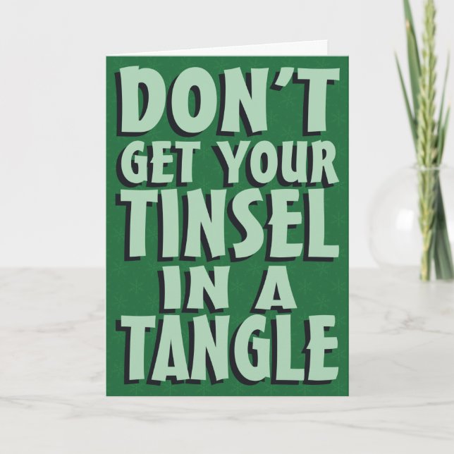 Tangled Tinsel Holiday Card (Front)