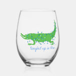 Tangled up in Blue Stemless Wine Glass<br><div class="desc">A good day,  a bad day - tangled up in blue's gator makes sense of it all.  It's a great design for a wine glass.</div>