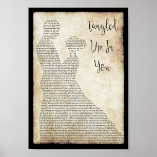 Tangled Up In You Song Lyric Man Lady Dancing Poster