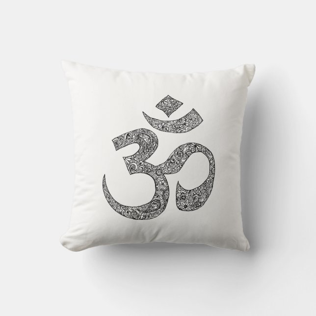 Tangly Om Throw Pillow (Front)