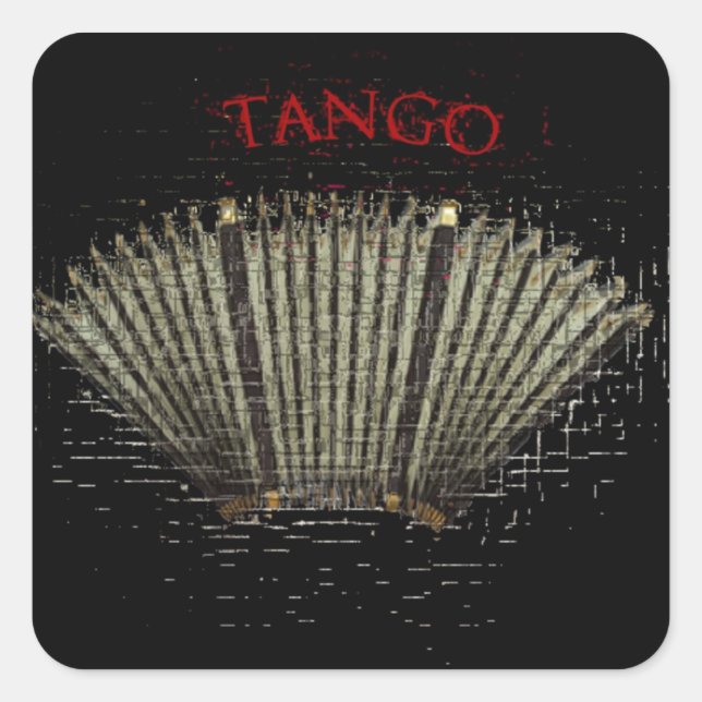 tango argentina square sticker (Front)