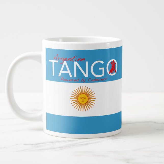 Tango, as in Life - A Tango Haiku (Cabeceo) Large Coffee Mug (Left)