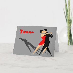 tango cubique de carte de voeux