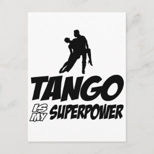 Tango dance designs postcard