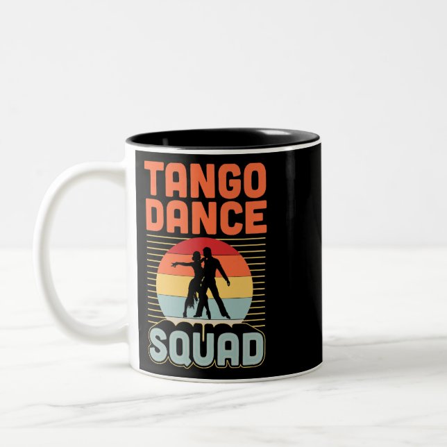 Tango Dance Squad Matching Tango Dance School Grou Two-Tone Coffee Mug (Left)