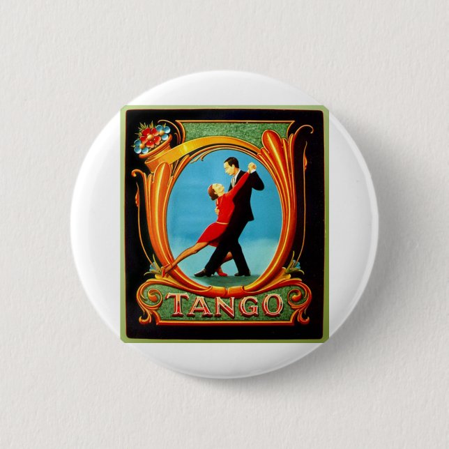 Tango Dancer 2 Inch Round Button (Front)