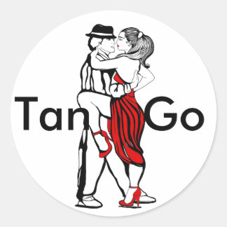Tango Dancers Classic Round Sticker