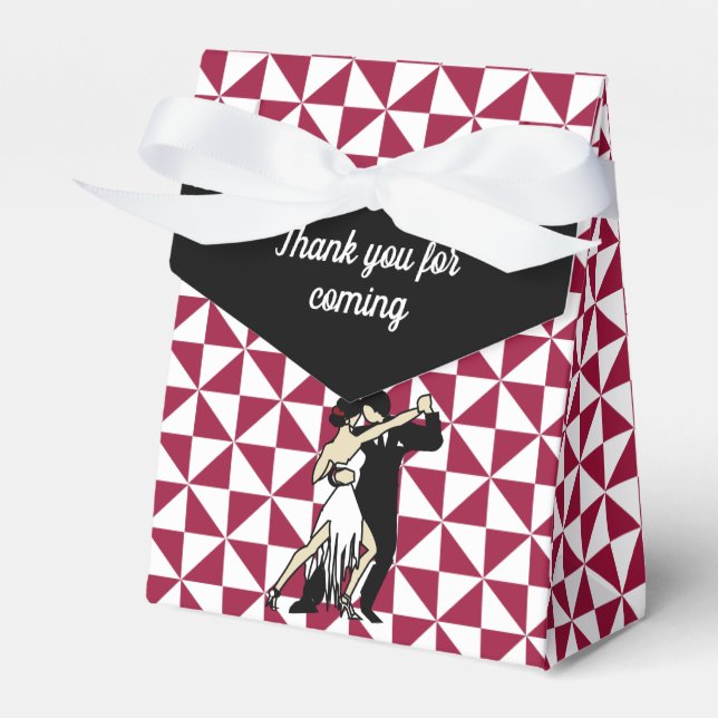 Tango Dancers Favor Box (Front Side)