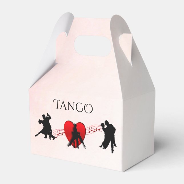Tango Dancers Favor Box (Front Side)