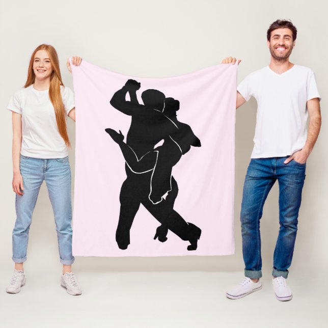 Tango Dancers Fleece Blanket - Choose Colour (In Situ)