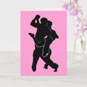 Tango Dancers Greeting Card Personalized Your Text