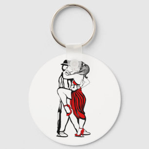 Tango Dancers Keychain