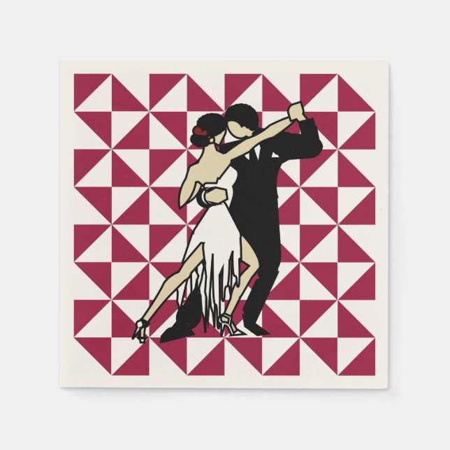Tango Dancers Napkin (Front)