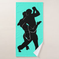 Tango Dancers Serviette de bain Turquoise ou Chois