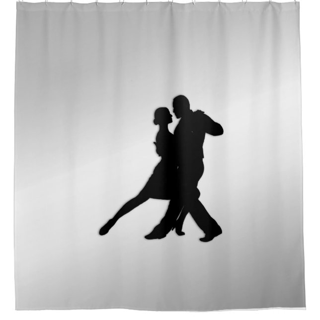 Tango Dancers Silhouette 2 Silver (Front)