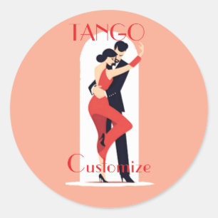 Tango Dancers Thunder_Cove Classic Round Sticker