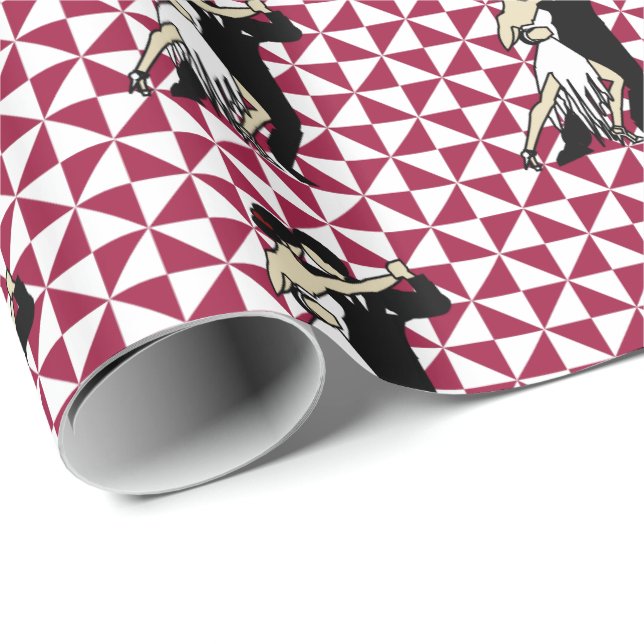 Tango Dancers Wrapping Paper (Roll Corner)