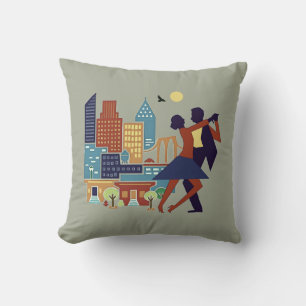Tango Dancing Throw Pillow