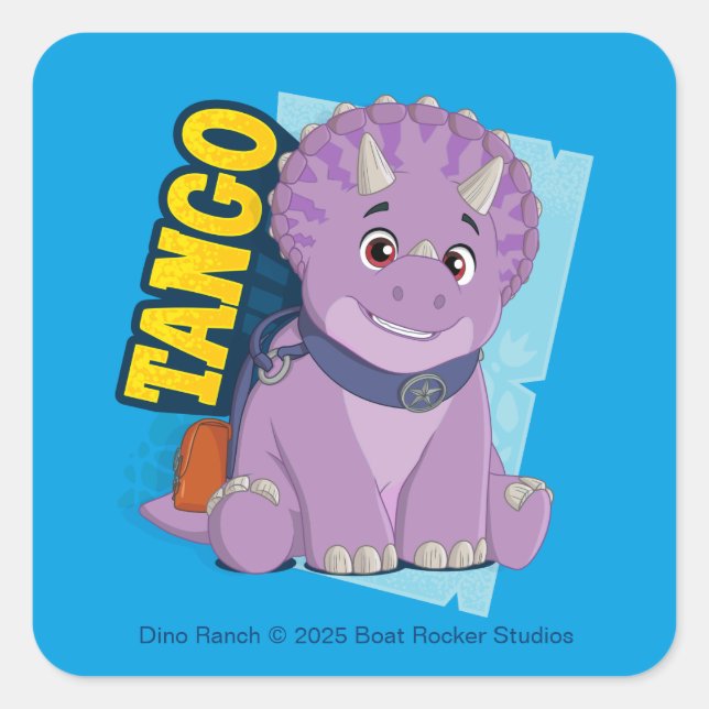 Tango | Dino Ranch Square Sticker (Front)