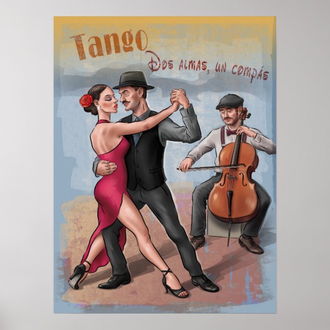 Tango - Dos almas, un compás. Poster d'art dansant (Devant)